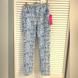 Lilly pulitzer Corso Golf Pant “Crew Blue Tint Talk Birdie to Me” NWT 00